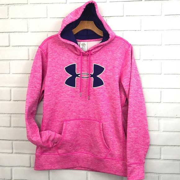 Under Armour Tops - Under Armour Hoodie Pink Hoody Cold Gear Sweater